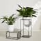 Glitzhome® Black Metal Wire Rectangular Nesting Planter Stand Set